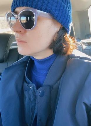 Куртка синего цвета oversize h&m