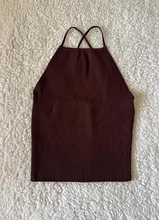 Майка коричнева , топ zara