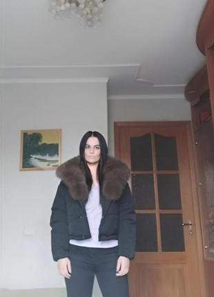 Куртка с натуральным мехом песца