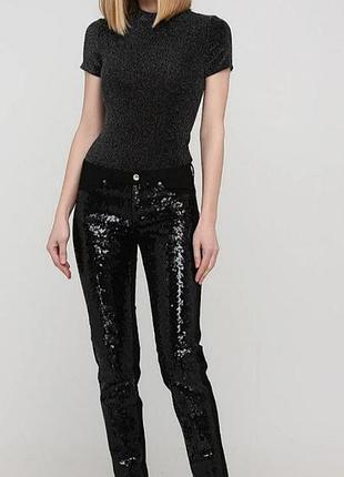Джинсы скинни с пайетками, h&m,