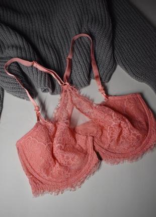 Ніжний мереживний бюстгальтер victorias secret 34dd 75e з застібкою спереду