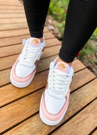 Женские кроссовки найк nike air force 1 shadow "pink camo"5 фото