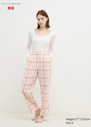 Фланелевые брюки в клетку uniqlo