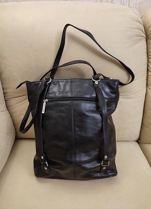 Шкіряна сумка з довгими ручками