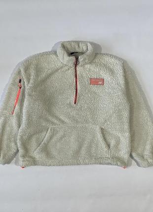 New balance флісова 1/3 зіп худі