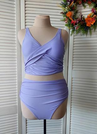 Купальник топ плавки лавандовый цвет 
от shein xl -2xl