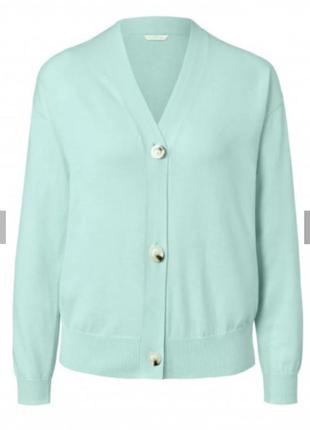 Хлопковый мятный кардиган woman essentials2 фото