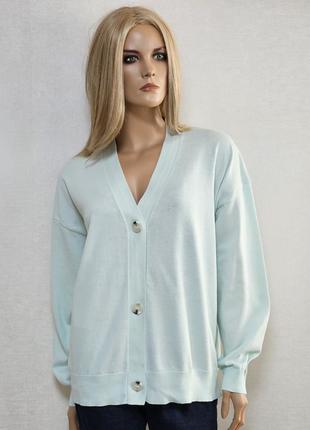 Хлопковый мятный кардиган woman essentials5 фото