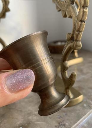 Бронзовый  бронзовый подсвечник рюмочка.