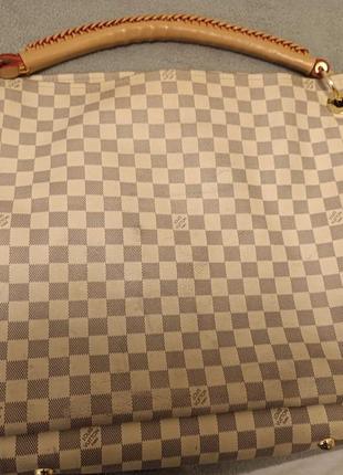 Сумку louis vuitton artsy mm damier azur оригінал