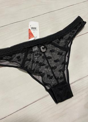 Трусики женские сеточка в сердечки, новые