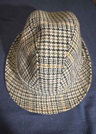 Шляпа kangol клетка шерсть охотничья