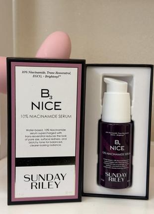Сыворотка с ниацинамидом sunday riley b3 nice 10% niacinamide serum