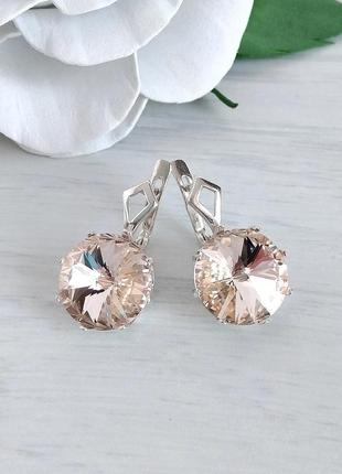 Сережки з кристалами swarovski