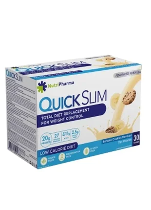 Коктейль quick slim "банан з печивом", 30 саше по 23 г