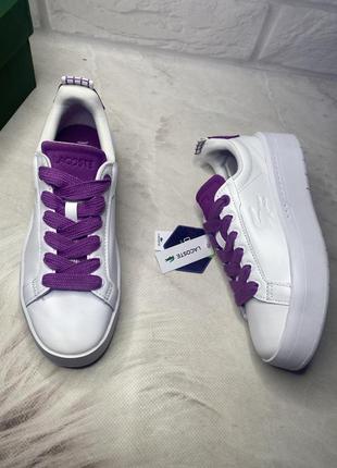 Женские, кожаные кроссовки lacoste, оригинал2 фото
