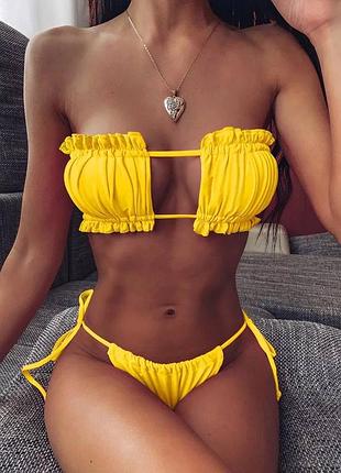 💋купальник шторки из бифлекса, в лифе поролоновые вставки💋