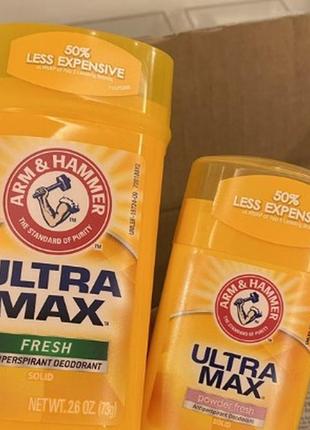 Arm & hammer, ultramax, твердий дезодорант-антиперспірант для чоловіків, зі свіжим ароматом fresh