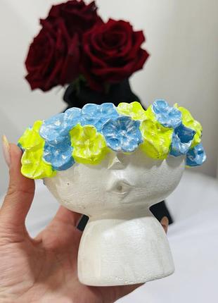 Гіпсове кашпо "дівчинка" 2