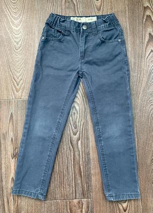 Штани для хлопчика denim co 5-6 років 110-116 джинси  темно сірі