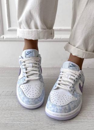 Кроссовки boots nike sb dunk white violet2 фото