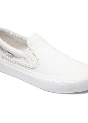 Женские белые кеды, кроссовки-слипоны на платформе dc shoes