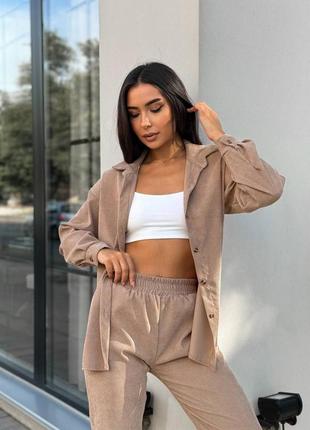 Костюм вельветовий сорочка + джогери