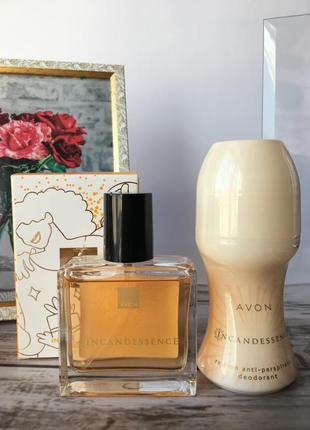 Жіночий набір incandessence: парфумована вода +дезодорант, avon / ейвон інкаденс