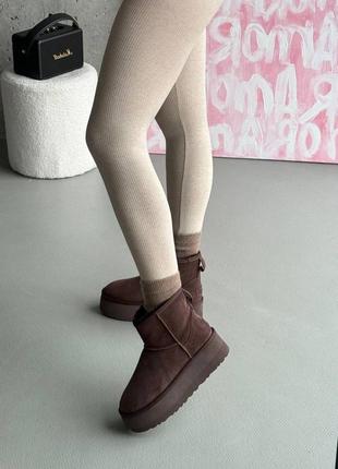Уггі mini platform burnt cedar premium 9