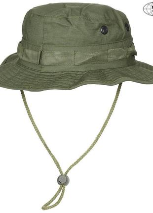 Панама с большим отворотом us gi bush hat, rip stop, chin strap, od green