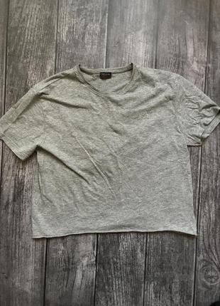 Вкорочена сіра футболка kappa