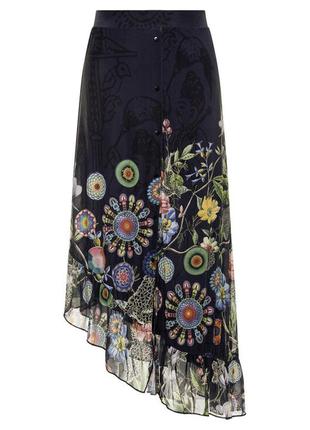 Юбка миди в цветочный принт от desigual10 фото