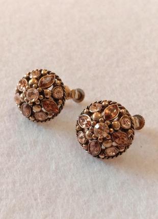 Серьги клипсы на винтах napier винтажные