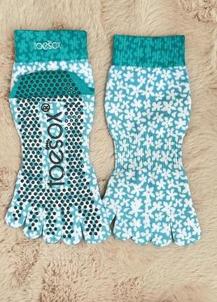 Шкарпетки toesox (оригінал) розмір м для пілатесу/йоги/стретчінгу/барре