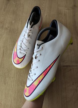 Круті чоловічі шкіряні футбольні бутси копи nike, оригінал, р.43.