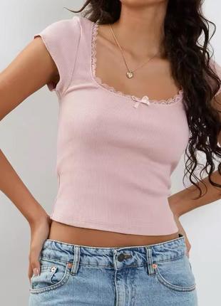 Футболка/топ розовый