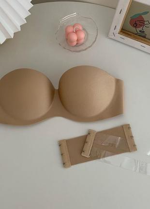 Бежевий лиф, балконет, пушап