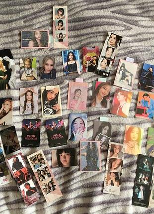 Карты плакаты значки карты black pink, twice, aespa, gidle