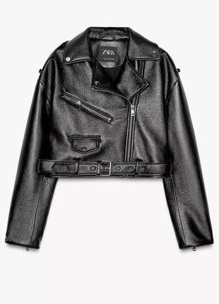 Кожаная куртка кожанка кожаная косуха zara