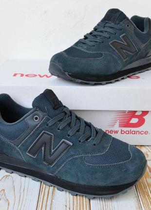 Розпродаж! new balance 574 кросівки кеди чоловічі сірі з чорним весняні осінні демісезонні демісезон відмінна якість низькі замша замшеві