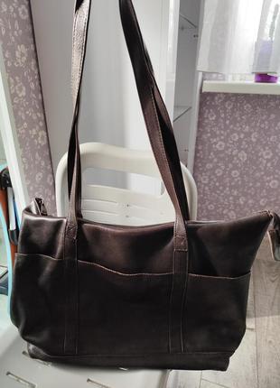 Кожаная большая сумка