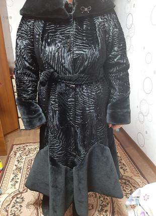 Шуба искусственный мех под мутон