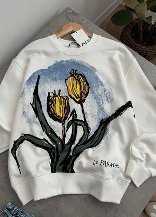 Світшот zara оверсайз, нова колекція! оригінал іспанія!