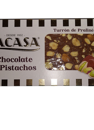 Turion de praline chocolate y pistachos, 225g