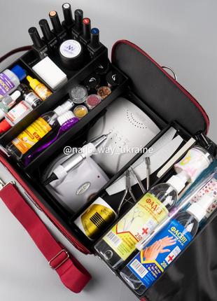 Стартовый набор для маникюра, наращения и покрытия гель-лаков с кейсом для хранения