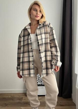 Кашемировая рубашка oversize | 087