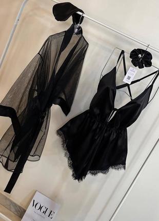 Комбинезон и халат шелковый для дома мыш