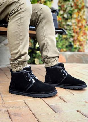 Мужские чёрные угги ugg neumel black