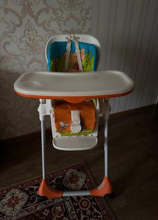 Дитячий стільчик для годування chicco polly 2 в 1 wood friends