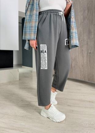 Спортивные женские штаны, черный, мокко, графит, меланж xl,xxl,xxl,xxxl